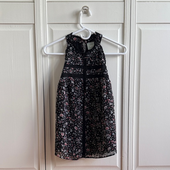 Maeve Tops - Maeve Black and Pink Floral Blouse